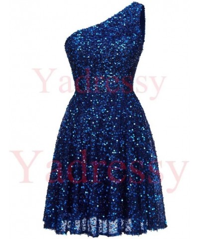 Women's One Shoulder Sequin Homecoming Dresse for Teens A line Short Prom Cocktail Dress for Junior YE825 Teal $12.99 Dresses