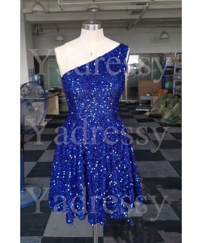 Women's One Shoulder Sequin Homecoming Dresse for Teens A line Short Prom Cocktail Dress for Junior YE825 Teal $12.99 Dresses