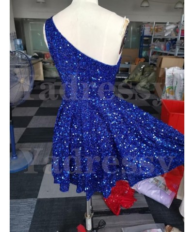 Women's One Shoulder Sequin Homecoming Dresse for Teens A line Short Prom Cocktail Dress for Junior YE825 Teal $12.99 Dresses