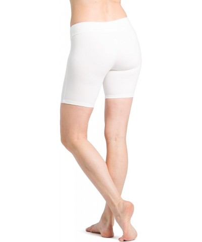 Women's Ecofabric Classic Yoga Training Running Short Mid Thigh White $22.88 Activewear