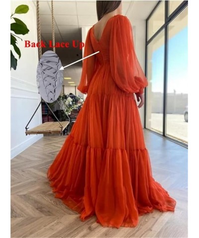 Long Sleeve Tulle Prom Dresses V Neck Puffy Formal Evening Party Gown for Women Princess Wedding Dress Sage Green $41.24 Dresses