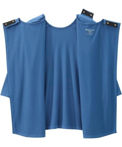 Women's Open Back Adaptive Active Crew Neck Top for Seniors - 3/4 Long Sleeve Shirt Cobalt Blue $14.27 T-Shirts