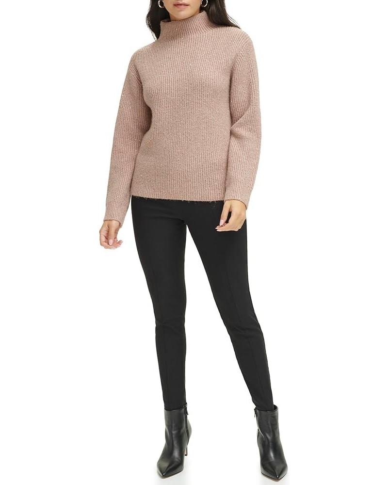 Women's Sequin Mock Neck Long Sleeve Sweater Café Ole $23.87 Sweaters