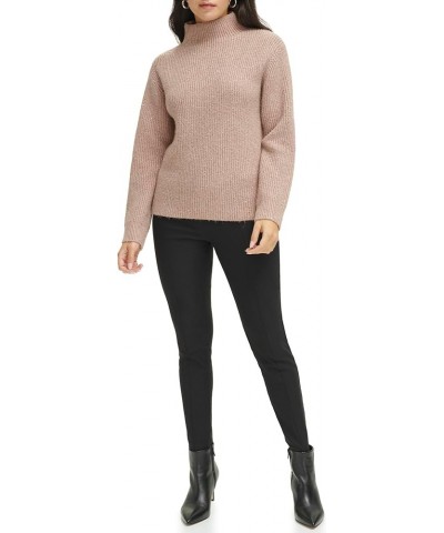 Women's Sequin Mock Neck Long Sleeve Sweater Café Ole $23.87 Sweaters