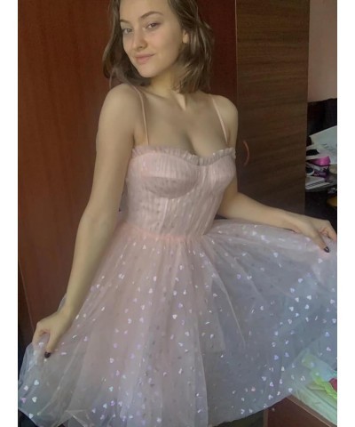 Women's Tulle Homecoming Dresses Puffy Sleeve Sweetheart Short Prom Dresses Party Gowns White $23.65 Dresses