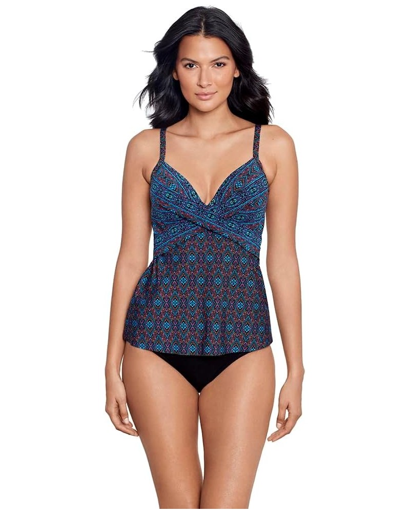 Women's Swimwear Thebes Allura Underwire Bra Tummy Control Tankini Top Multi $51.83 Swimsuits