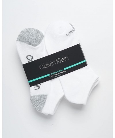 Women’s Socks – Cushion No Show Socks (6 Pack) White/Grey Tip $16.82 Socks