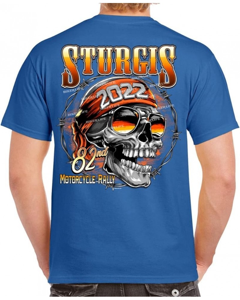 2022 Sturgis Motorcycle Rally 82nd Anniversary Stay Rad T-Shirt Regular Royal Blue $10.79 Tops