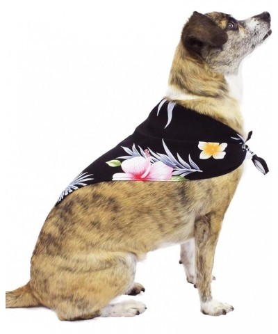 Matchable Family Hawaiian Luau Men Women Girl Boy Clothes in Hibiscus Black Baby Dog Bandana $12.00 Shirts