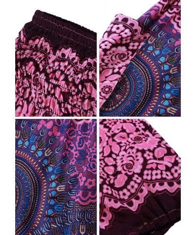 Womens Hippie Boho Lounge Yoga Pants Harem Palazzo Indian Pants with Pockets Compass Purple $13.49 Activewear