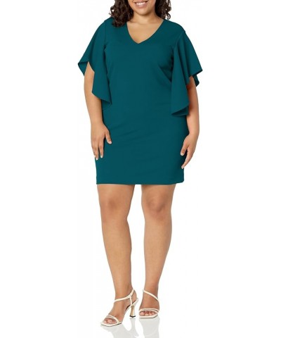 Women's V Neck Cocktail Dress Green $39.11 Dresses
