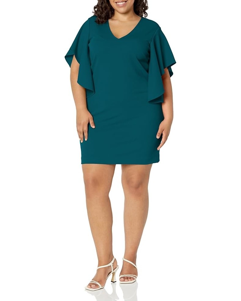 Women's V Neck Cocktail Dress Green $39.11 Dresses