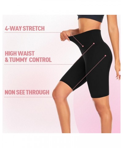 High Waisted Biker Shorts for Women-8" Tummy Control Fitness Athletic Workout Running Yoga Gym Shorts 05 White $7.79 Activewear