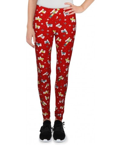 Womens Juniors Holiday Ornaments Leggings Red S $10.61 Leggings