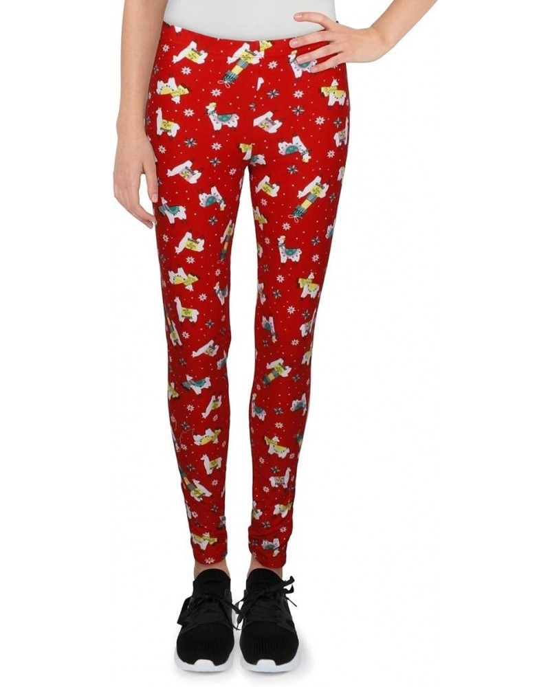 Womens Juniors Holiday Ornaments Leggings Red S $10.61 Leggings