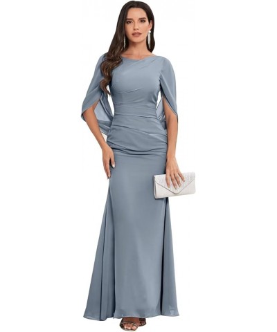Chiffon Mother of The Bride Dresses Long Mermaid Mother of The Groom Dresses for Wedding Dusty Blue $30.55 Dresses