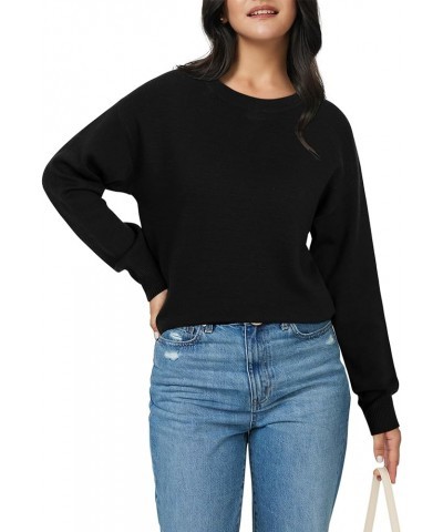 Women's Sweaters Fall 2023 Casual Long Sleeve Cable Knit Sweater Loose Tops Ab-black $18.91 Sweaters