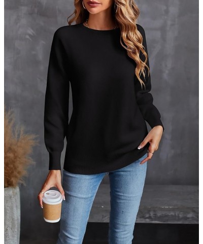 Women's Sweaters Fall 2023 Casual Long Sleeve Cable Knit Sweater Loose Tops Ab-black $18.91 Sweaters