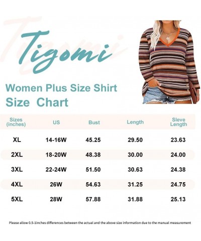 Plus Size Shirts Women Long Sleeves Tops Color Block Fashion Pattern Fall Winter Tunic Loose Fit XL-5XL 14W-28W 9_ F009_ Butt...