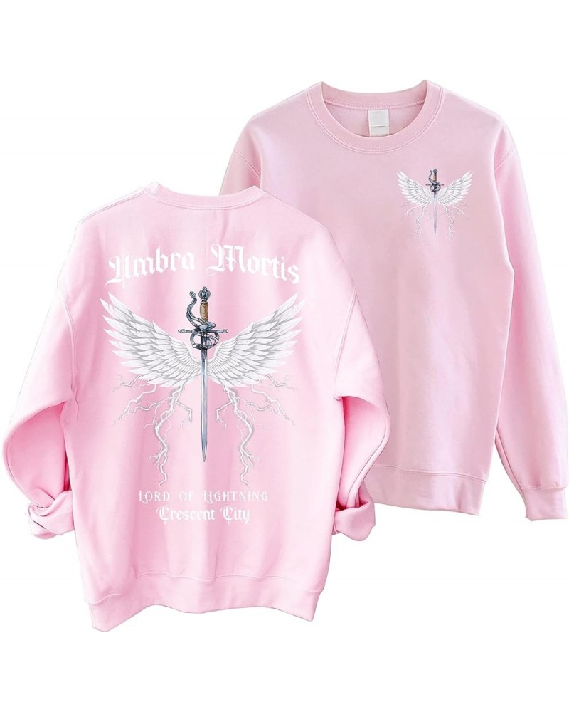 Crescent City Sweatshirt - Sarah J Maas Sweater, Bryce Quinlan Ruhn Danaan Bookish 2 Sided Sweater Light Pink $18.78 Others