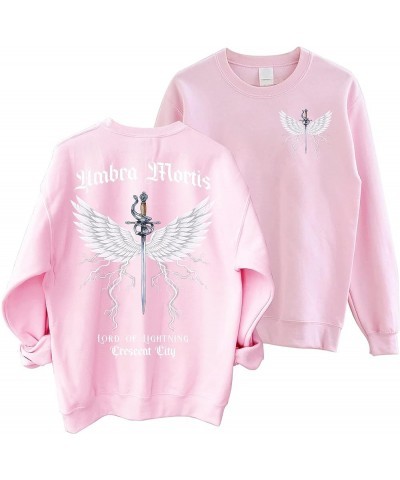 Crescent City Sweatshirt - Sarah J Maas Sweater, Bryce Quinlan Ruhn Danaan Bookish 2 Sided Sweater Light Pink $18.78 Others