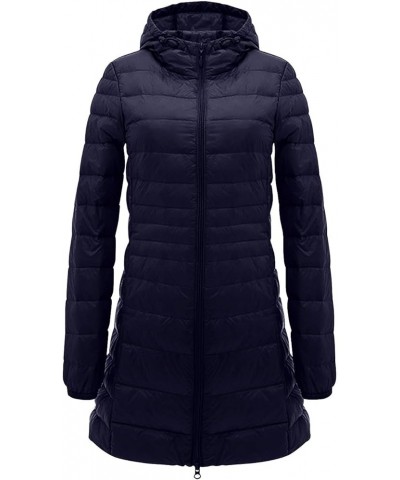 Women's Winter Warm Mid-Long Puffer Jacket Plus Size Water Resistant Quilted Jacket with Hood Zipper Packable Down Jacket 2&n...