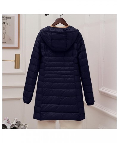 Women's Winter Warm Mid-Long Puffer Jacket Plus Size Water Resistant Quilted Jacket with Hood Zipper Packable Down Jacket 2&n...