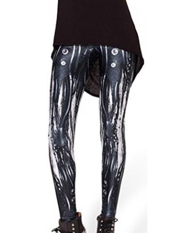 Women's High Waist Skull Printted Ankle Elastic Tights Legging Eyes in Black $9.72 Others