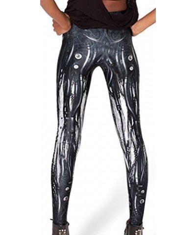 Women's High Waist Skull Printted Ankle Elastic Tights Legging Eyes in Black $9.72 Others