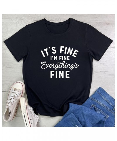 Women Graphic Tees Casual Cute Tshirts Black $10.39 T-Shirts