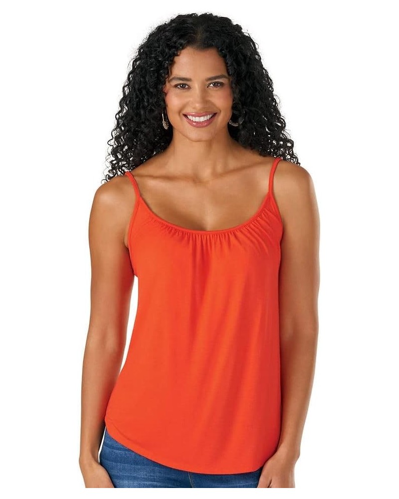 Masseys Draped Cami Fiesta Red $8.54 Tanks