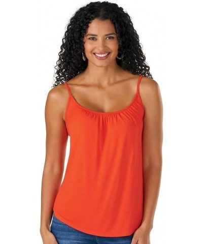 Masseys Draped Cami Fiesta Red $8.54 Tanks