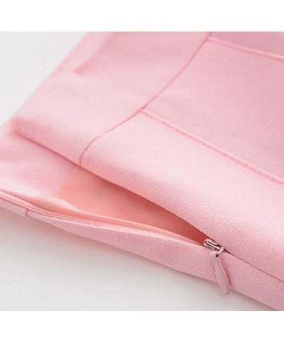 Women's High Waist Pleated Mini Skirt Skater Tennis Skirt Pink $12.64 Skirts