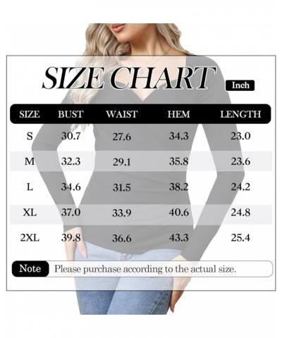 Women's Sexy Bodycon Ruched Wrap Top Tee Deep V Neck Long Sleeve T-Shirts Slim Fit Unique for Going Out Green $6.35 T-Shirts