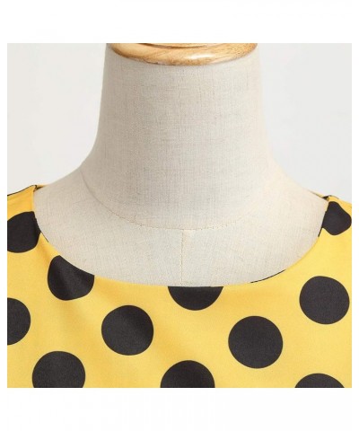 Women's 1950s Vintage Rockabilly Tea Dress Polka Dot 50's 60's Wedding Dress Above Knee Length Skater Dress Bn9-yellow $6.27 ...