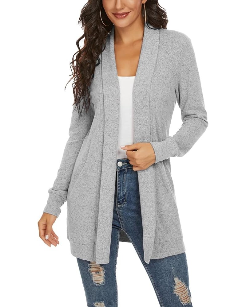 Women's Long Sleeve Open Front Loose Casual Lightweight Kimono Cardigan 7031gray $12.71 Sweaters