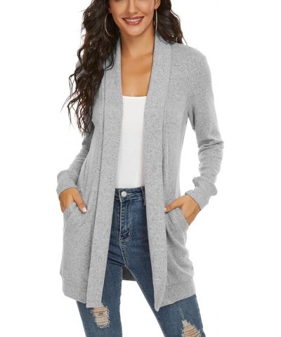 Women's Long Sleeve Open Front Loose Casual Lightweight Kimono Cardigan 7031gray $12.71 Sweaters