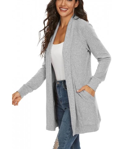 Women's Long Sleeve Open Front Loose Casual Lightweight Kimono Cardigan 7031gray $12.71 Sweaters