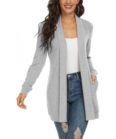 Women's Long Sleeve Open Front Loose Casual Lightweight Kimono Cardigan 7031gray $12.71 Sweaters