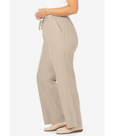 Women's Plus Size Drawstring Denim Wide-Leg Pant Pants Black Border $19.09 Jeans