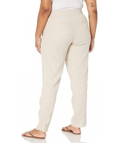 Women's Plus Size Casual Basic Lightweight Linen Pant Pebble $10.58 Pants