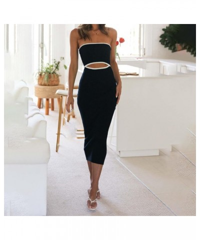 Two Piece Outfits for Women Teen Girls Midi Skirts Set Crop Tank Tops and Split Hem Long Skirts with Pocket Suit Z2-a $10.00 ...