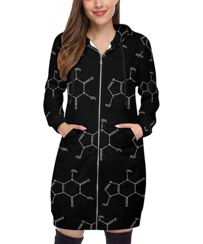 Zip Up Hoodie Women - Long Sleeve Fall Hoodeds Abandoned Truck Sweatshirts Fall Jacket Coat with Pockets Caffee Chemistry Mol...