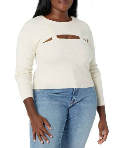 Women's Nomi Cropped Sweater Top Whisper White $17.02 Sweaters