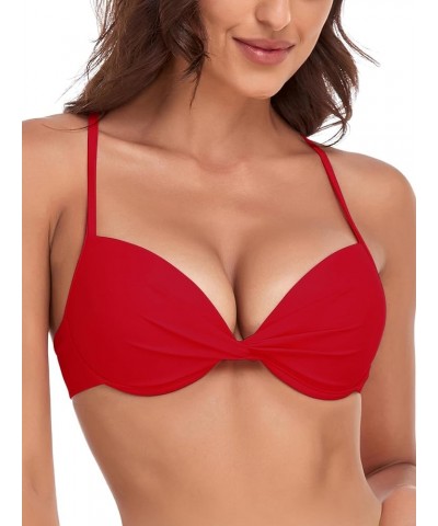 Women's Underwire Bikini Top Red $17.35 Swimsuits