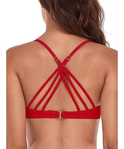 Women's Underwire Bikini Top Red $17.35 Swimsuits