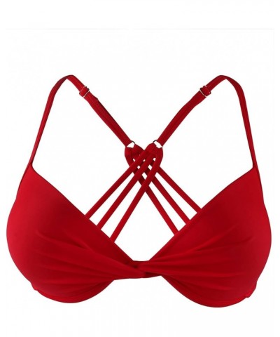 Women's Underwire Bikini Top Red $17.35 Swimsuits