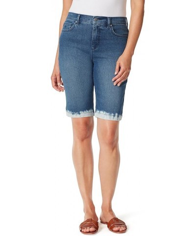 Women's Amanda High Rise Bermuda Short Petite Capitol - Bleach Dip Hem $18.49 Shorts