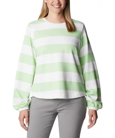 Women's Trek Seasonal Ft Graphic Crew Key West/Rugby Stripe $19.72 Jackets