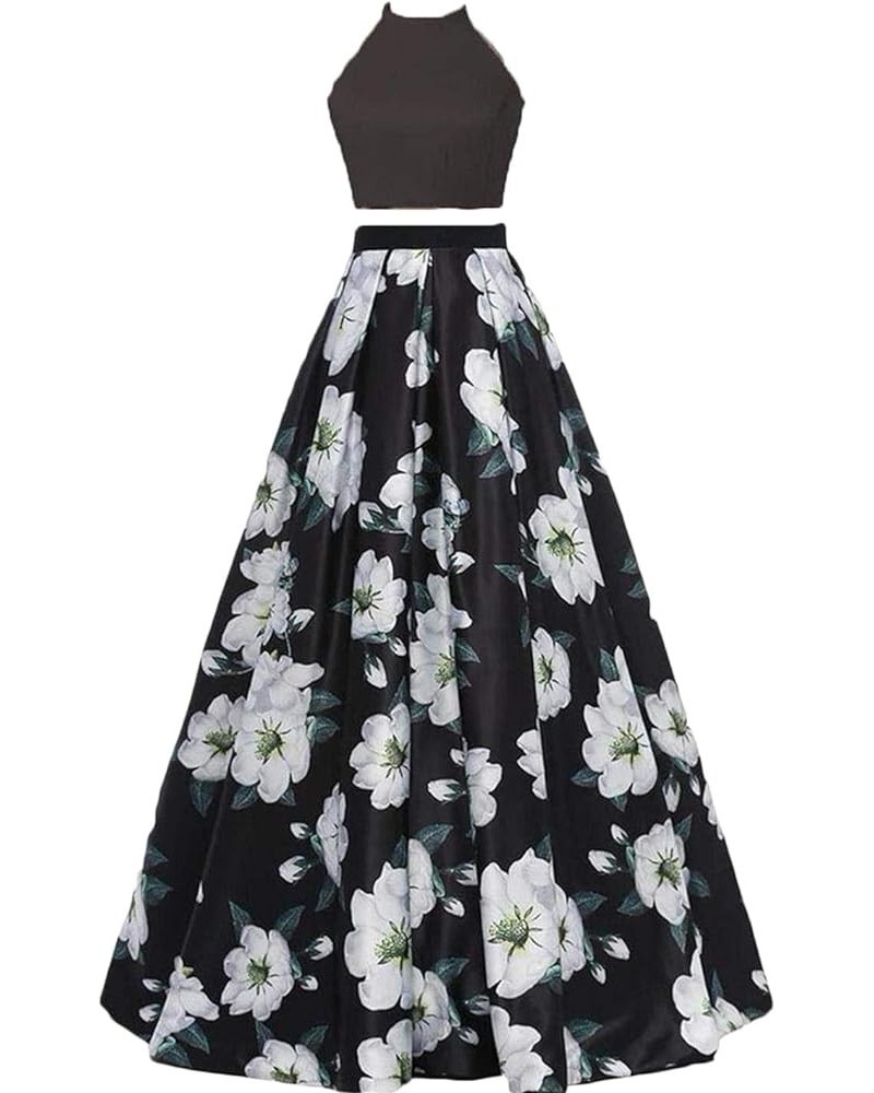 Women's Floral Print Evening Dresses for Weddings with Pockets Prom Party Ball Gown 2-halter5 $38.95 Dresses